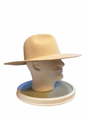GIGI PIP Women’s Wide Brim Fedora Hat - 100% Australian Wool - Beige